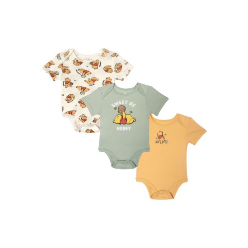 3-6m Winnie The Pooh 3-pack Short Sleeve Bodysuits (baby)