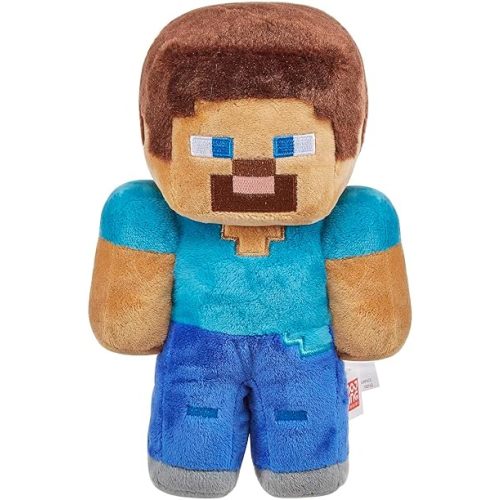 Mattel Minecraft Basic Plush Character Soft Dolls, Video Game-Inspired Collectible Toy Gifts for Kids & Fans Ages 3 Years Old & Up