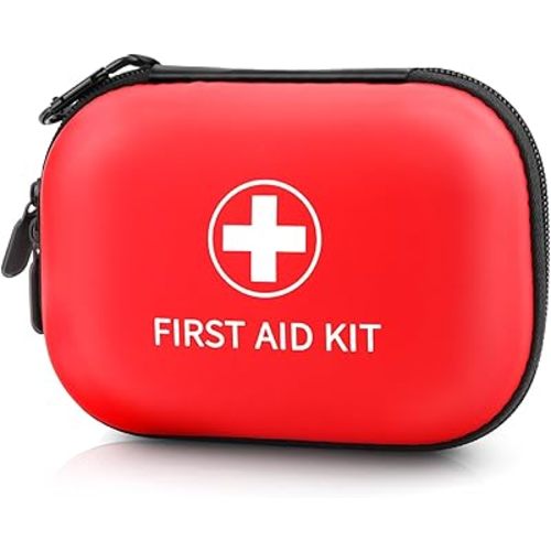 Mini First Aid Kit 100 PCS Emergency Kit for Home Car Travel Small First Aid Kits for Hiking Camping Portable Trauma Kit for Boat Vehicle Outdoor Survival