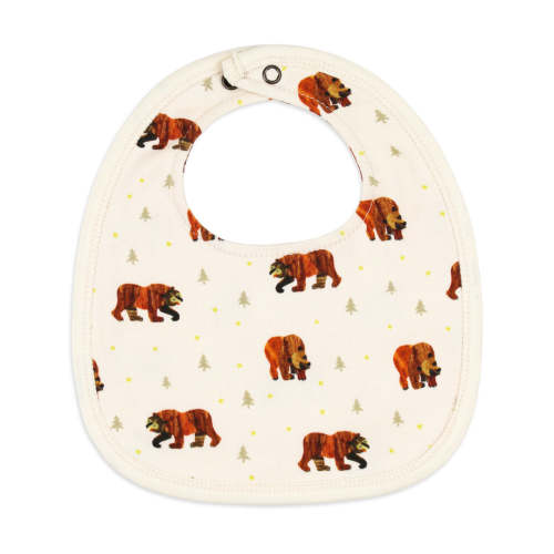 Organic 2-Layer Reversible Bib in Brown Bear – L'ovedbaby