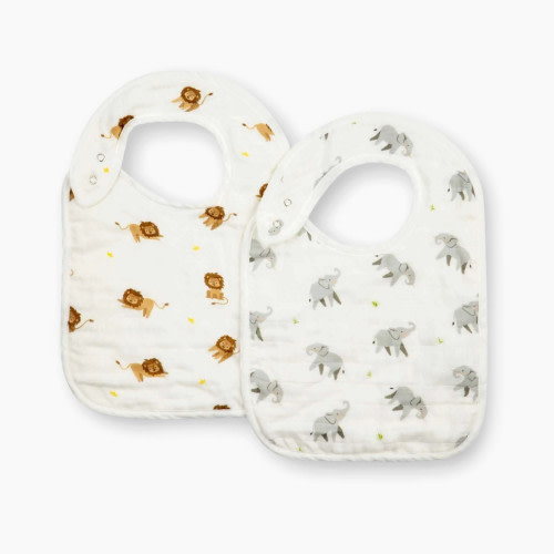 Bamboo Little Bamboo Snap Bib - Elephant & Lion