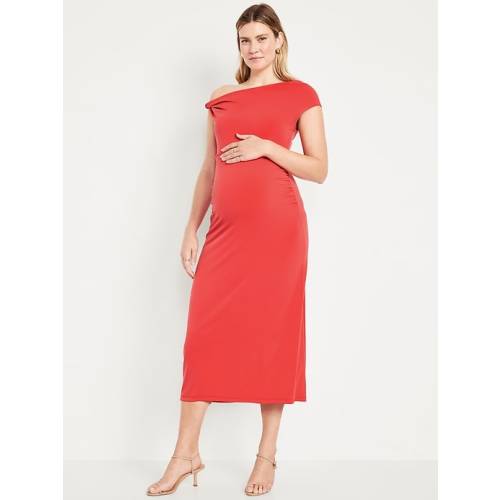 The Occasion by Old Navy Maternity Asymmetrical Shoulder Maxi Dress