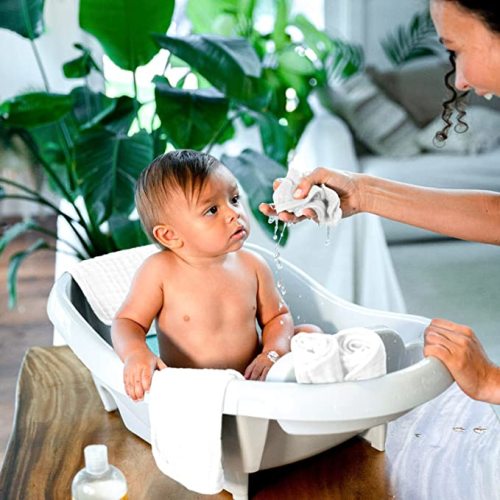 Baby Washcloths, Muslin Cotton Baby Towels, Large 10”x10” Wash Cloths Soft on Sensitive Skin, Absorbent for Boys & Girls, Newborn Baby & Toddlers Essentials Shower Registry Gift (White, Pack of 10) - 10-Pack 10"X10"