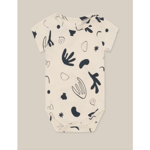 Capri Undyed Cotton Short Sleeve Bodysuit | Organic Zoo