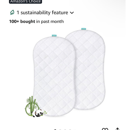 Bassinet Mattress Protector, Universal Fit for Halo Bassinest Swivel and Hourglass/Oval Bassinet Mattress, Ultra Soft Waterproof and Breathable, 2 Pack