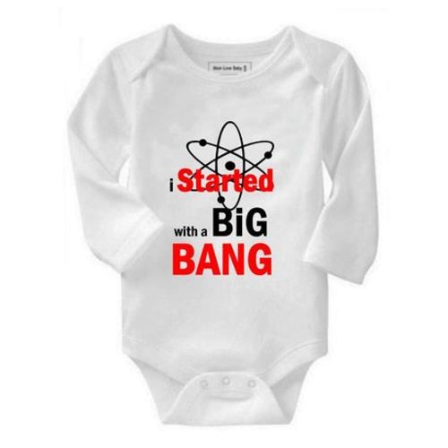 Noveltees I started with A Big Bang Long Sleeve Baby Grow | Shop Today. Get it Tomorrow! | takealot.com