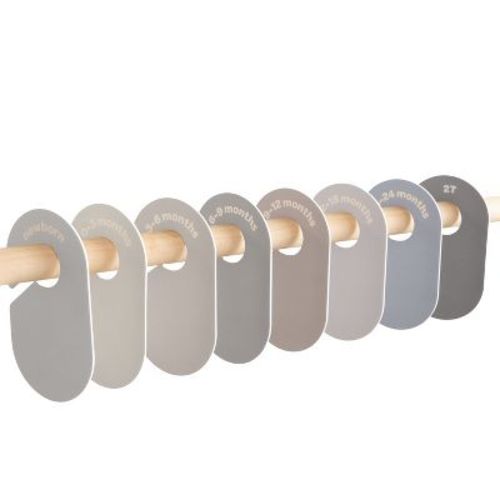 3 Sprouts Baby Closet Dividers (newborn To 24 Months) - Gray & Beige
