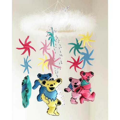 Grateful Dead Dancing Bears Baby Mobile - Medium