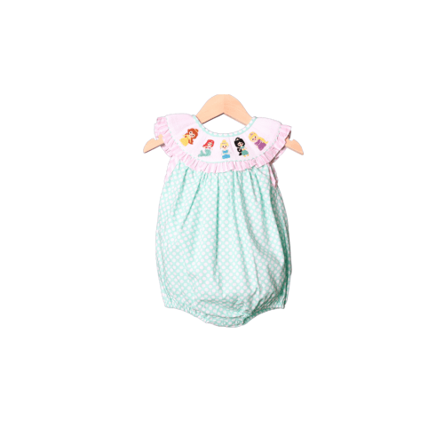 Smocked Princess Polka Dot Bishop Bubble