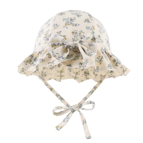 Summer Baby Hats for Girls Cotton Infant Sun Hat Bowknot Toddler Bucket Hats 0-2 Years