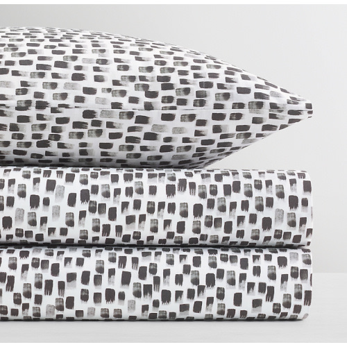 Watercolor Brushstroke Percale Crib Fitted Sheet | RH Baby & Child