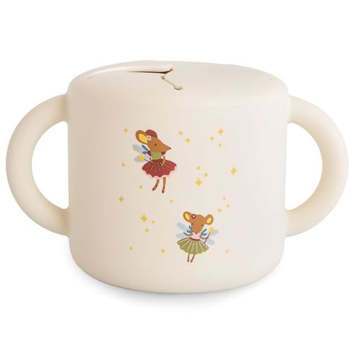 mushie Silicone Snack Cup | Spill Proof Food Container for Toddler and Baby (Fairy Mice)