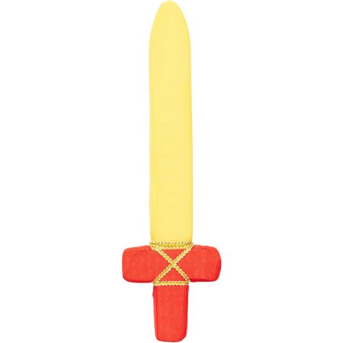 Sarah's Silks Red Foam Sword Toy for Kids 17" Long | Waldorf Toys for Creative and Pretend Play | Sword for Halloween, Parties, and Costume Accessories | Dress up as a Ninja, Pirate, or Knight