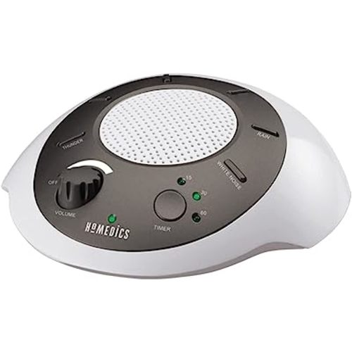 Homedics SoundSleep White Noise Sound Machine, Gold, Small Travel Sound Machine with 6 Relaxing Nature Sounds, Portable Sound Therapy for Home, Office, Nursery, Auto-Off Timer, by Homedics