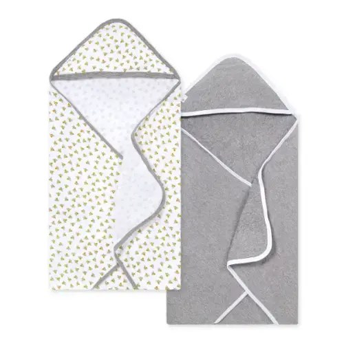 Honey Bee Organic Cotton Hooded Towel 2 Pack