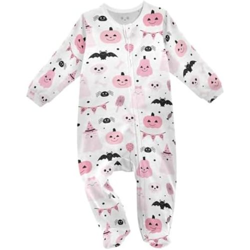 Dussdil Baby One-Piece Footies Newborn Rompers Pajamas Cotton Footed Pjs for Sleep Play Boys Girls 3 6 9 12 18 24m