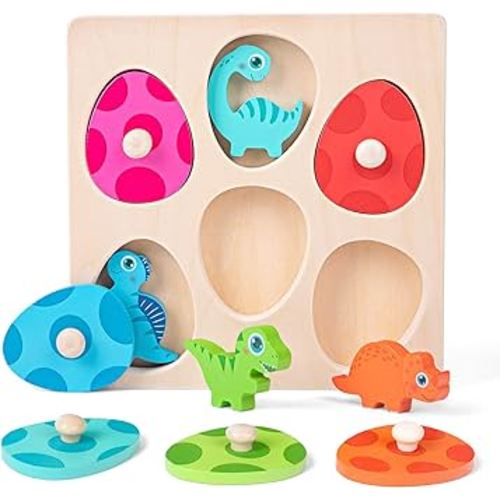 Montessori Dinosaur Egg Wooden Puzzle