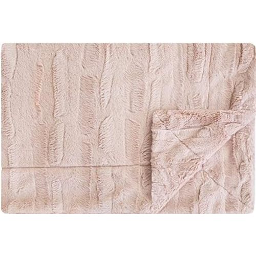 Minky Couture Premium Solid Color Blanket - Soft, Warm, Cozy, Comfortable, (Monster, Sorbet Blush)
