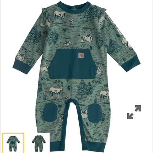 Girls' Long Sleeve Printed Coverall (Baby) | Baby Girl Clothes (0-24M) | Carhartt