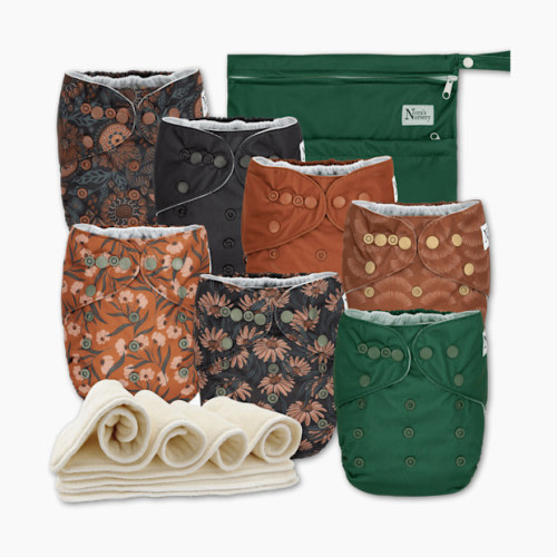 Nora's Nursery Cloth Pocket Diapers (7 Pack) - Dahlia