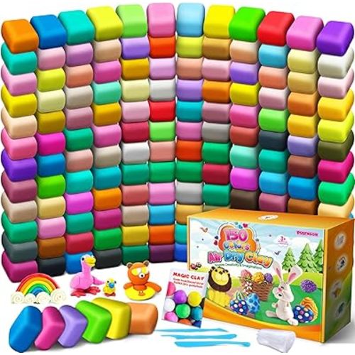 ESSENSON Air Dry Clay 150 Colors, Modeling Clay for Kids, DIY Molding Magic Clay for with Tools, Toys Gifts for Age 3 4 5 6 7 8+ Years Old Boys Girls Kids