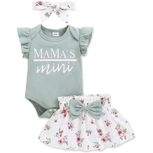 Newborn Infant Clothes Baby Girl Dress Summer Toddler Outfit Cute Girl Romper Skirt Set+Headband