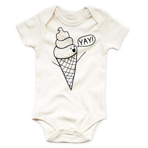 I Scream for Ice Cream - organic bodysuit for baby – Earth Cadets