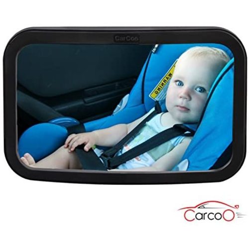 Baby Car Mirror by CarCoo - baby back seat mirror rear facing, best car seat convex mirror for baby view