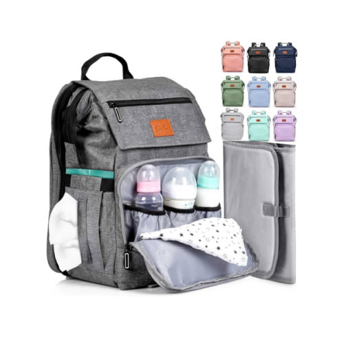 PILLANI Baby Diaper Bag Backpack - Large Bag for Boys & Girls, Waterproof Diaper Backpack - Travel Diaper Bags w/Changing Pad, Baby Registry Search & Shower Gifts - Essentials Must Haves Newborn Stuff