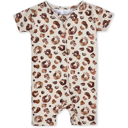 Gerber Baby Buttery-Soft Short Sleeve Romper with Viscose Made with Eucalyptus