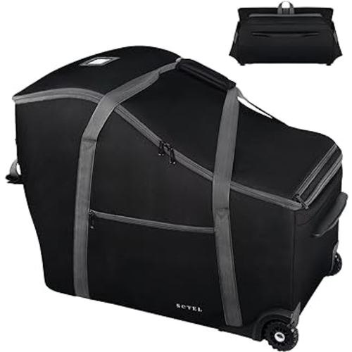 Infant Car Seat Travel Bag Fit Doona Car Seat Stroller and Base, Chicco Keyfit 35 and Base, Doona Travel Bag with Wheels, Padded Car Seat Bags for Air Travel, Nuna Travel Bag with Zipper Pocket