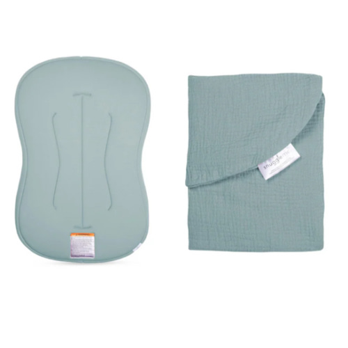 Lounger Curve + Muslin Cover Set | Slate