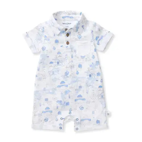 Santorini Organic Baby Boy Romper