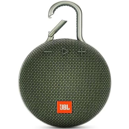 JBL Clip 3, Forest Green - Waterproof, Durable & Portable Bluetooth Speaker - Up to 10 Hours of Play - Includes Noise-Cancelling Speakerphone & Wireless Streaming