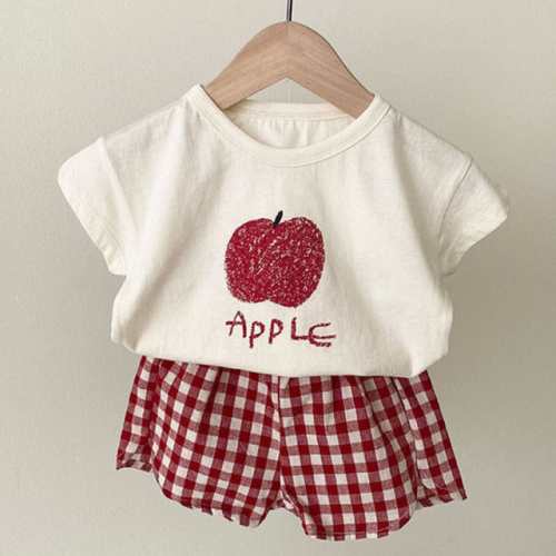 Graphic Fruit Gingham Shorts Outfit