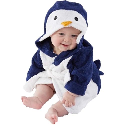 Baby Boy Bathrobe Hooded Towels Unisex Infant Bath robe Towel For Toddle Terry Ultra Absorbent Durable Blankets