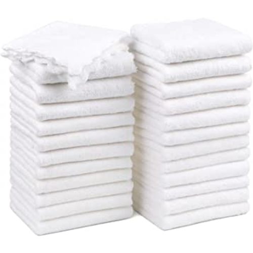 HOMEXCEL Baby Washcloths 24 Pack, Microfiber Coral Fleece Baby Bath Face Towels, Extra Absorbent and Soft Wash Cloths for Newborn, Infant, and Toddlers, Baby Boy Girl Washcloth for Face and Body 7x9