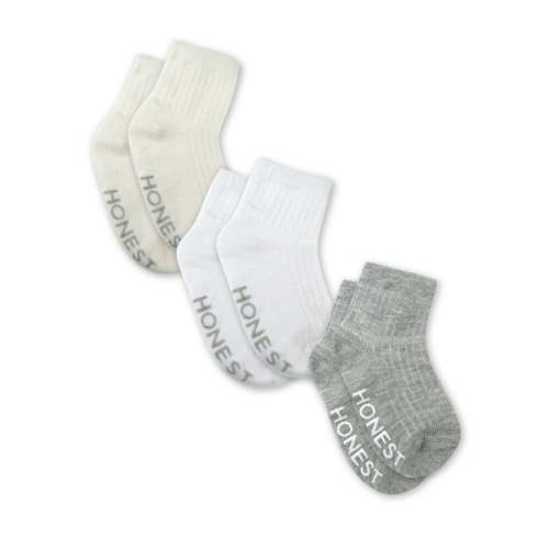 Honest Baby Clothing Baby Boy or Girl Gender Neutral Organic Cotton Socks, 3 Pack (Newborn-24M)