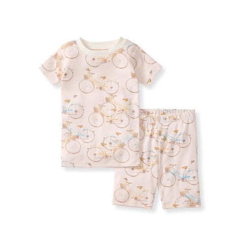 Burt's Bees Baby Baby Girls' Pajamas, Sleeve Tee and Shorts 2-Piece Pj Set, 100% Organic Cotton