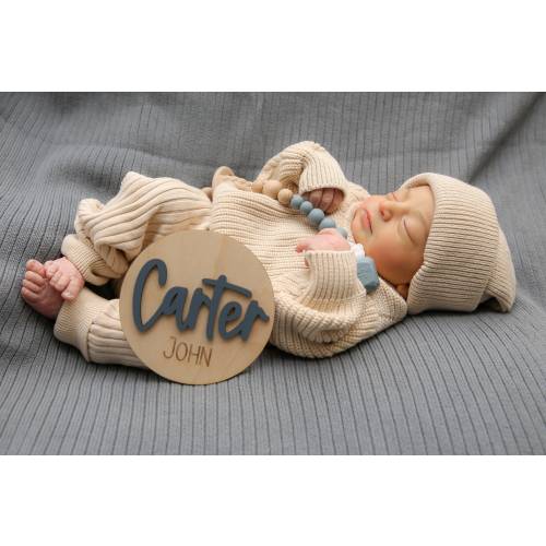 Baby Birth Announcement Sign Baby Name Sign for Hospital Wooden Birth Stat Sign Custom 3D Newborn Baby Photo Prop Newborn Photo Keepsake