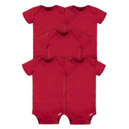 Gerber Gender Neutral Baby Onesies, 5-Pack, 100% Cotton Rib Bodysuits, OEKO-TEX Certified