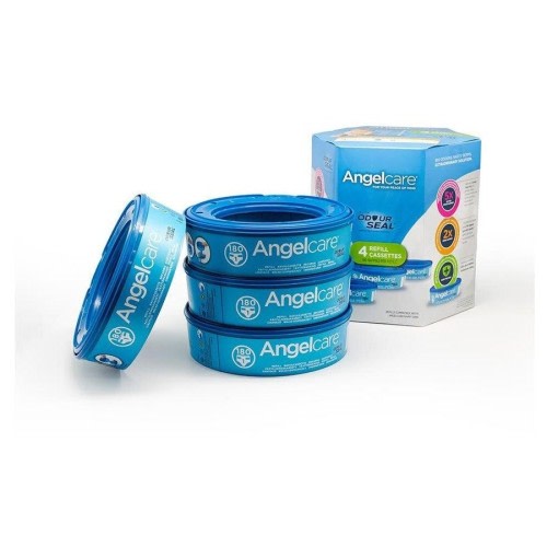 Angelcare 4PK Baby Nappy Diaper Disposal Cassette Refill for Disposal System/Bin