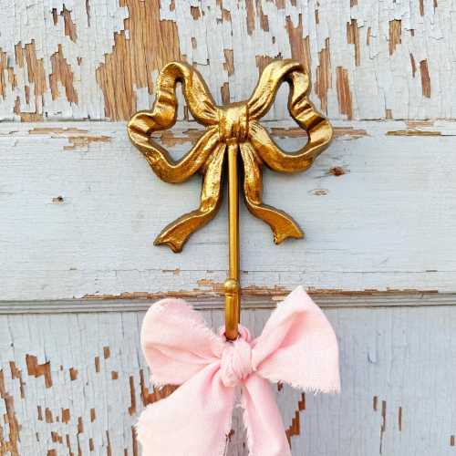 Bow Hook, Nursery Room Hook, Metal Bow Wall Hook, Girls Room, Baby Bow Hook, Wall Hook, Bow, Princess Hook, French Provincial Bow Hook, Hook
