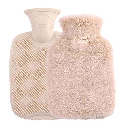 1L Hot Water Bottle with Soft Fleece Cover for Pain Relief & Warmth, Bed Warmer for Adults, Muscle & Back Pain, Cold & Heat Therapy, Eco-Friendly Home Office Use