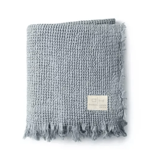 Brands We Love Waffle Muslin Blue Baby Blanket by Janie and Jack