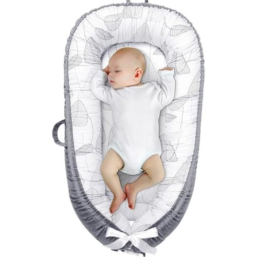 Baby Lounger Cover, protable Baby Lounger, Baby Snuggle Lounger me, Baby Gift, Adjustable Baby Lounger, line Leaves Baby Lounger