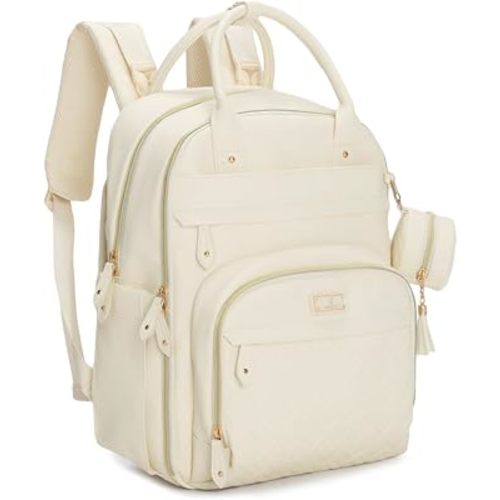 BabbleRoo Diaper Bag Backpack, Baby Essentials Travel Bag with Changing Pad, Stroller Straps & Pacifier Case