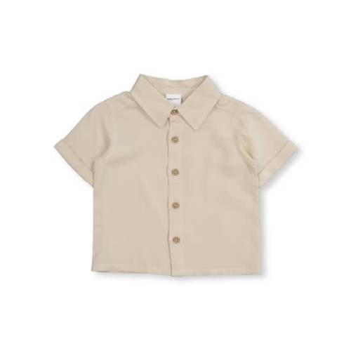 Light Brown Baby Plain Linen Blend Shirt | Best&Less™ Online