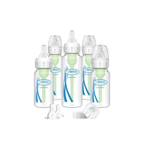 Dr. Brown's Newborn Anti-Colic Baby Bottle Gift Set, 6-Piece - Green