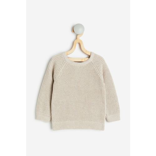 Waffle-knit Cotton Sweater